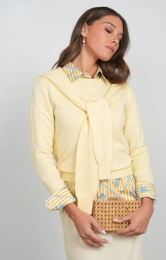 Point Shoulder Wrap Sweater