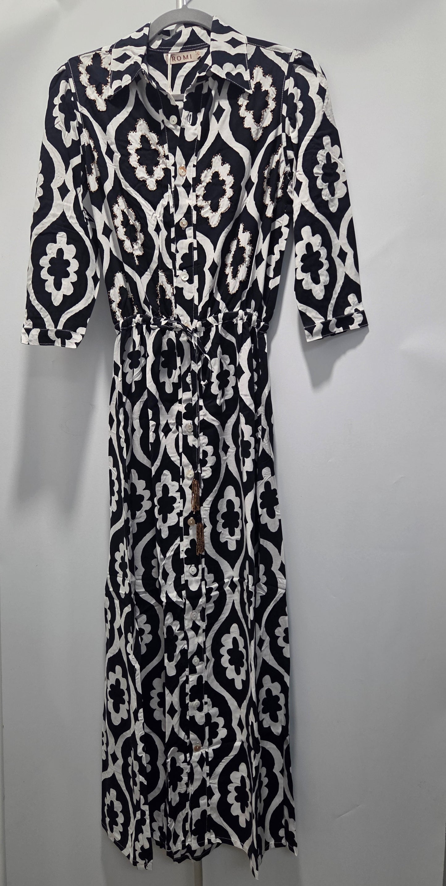 Romi Magnolias Long Shirt Dress