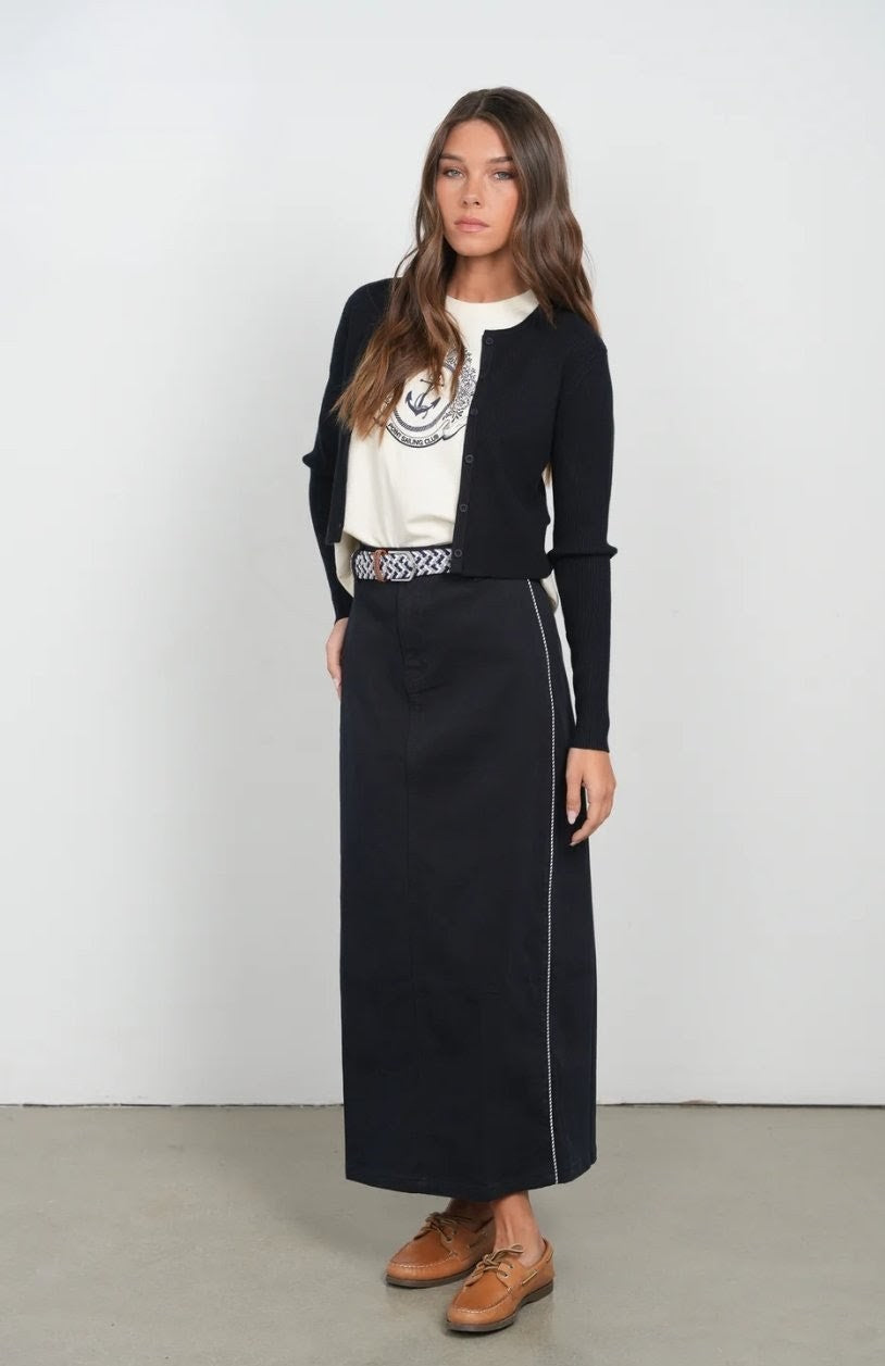 Point X HD Maxi Skirt W Piping