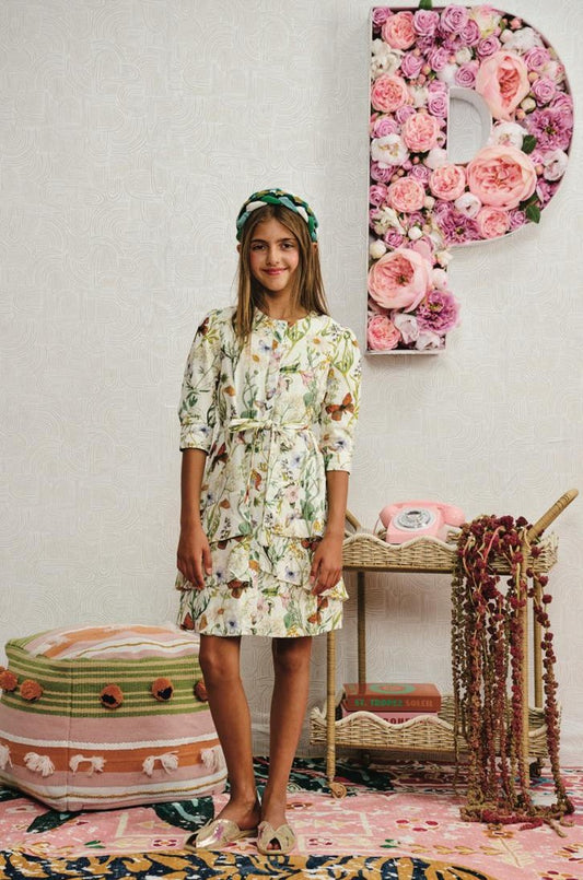 Porter Ivory W Butterfly Floral Print #2391