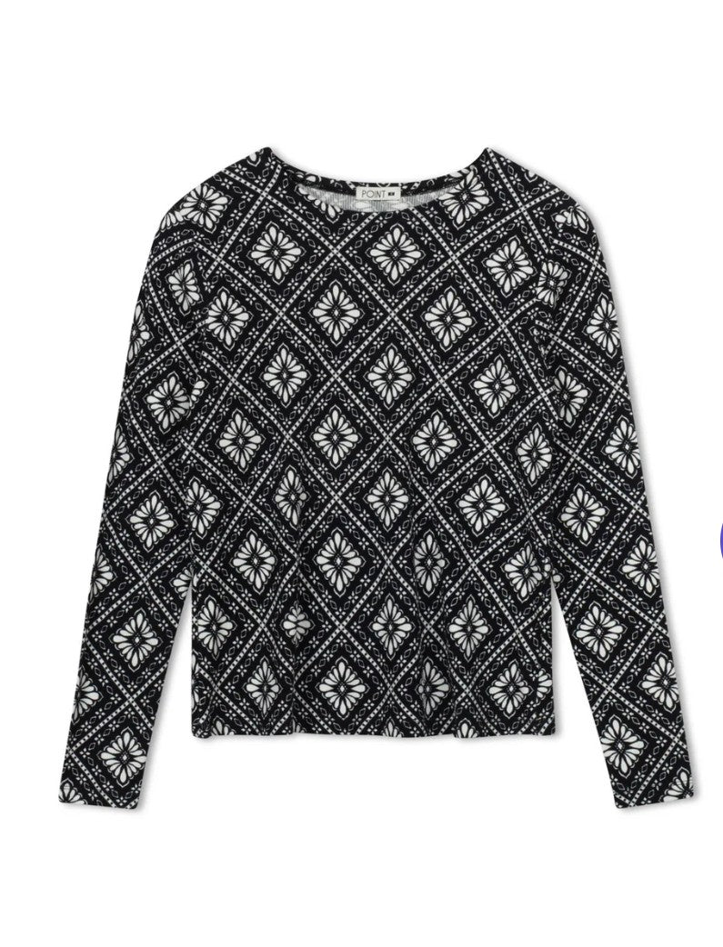Point Printed Jersey Crew