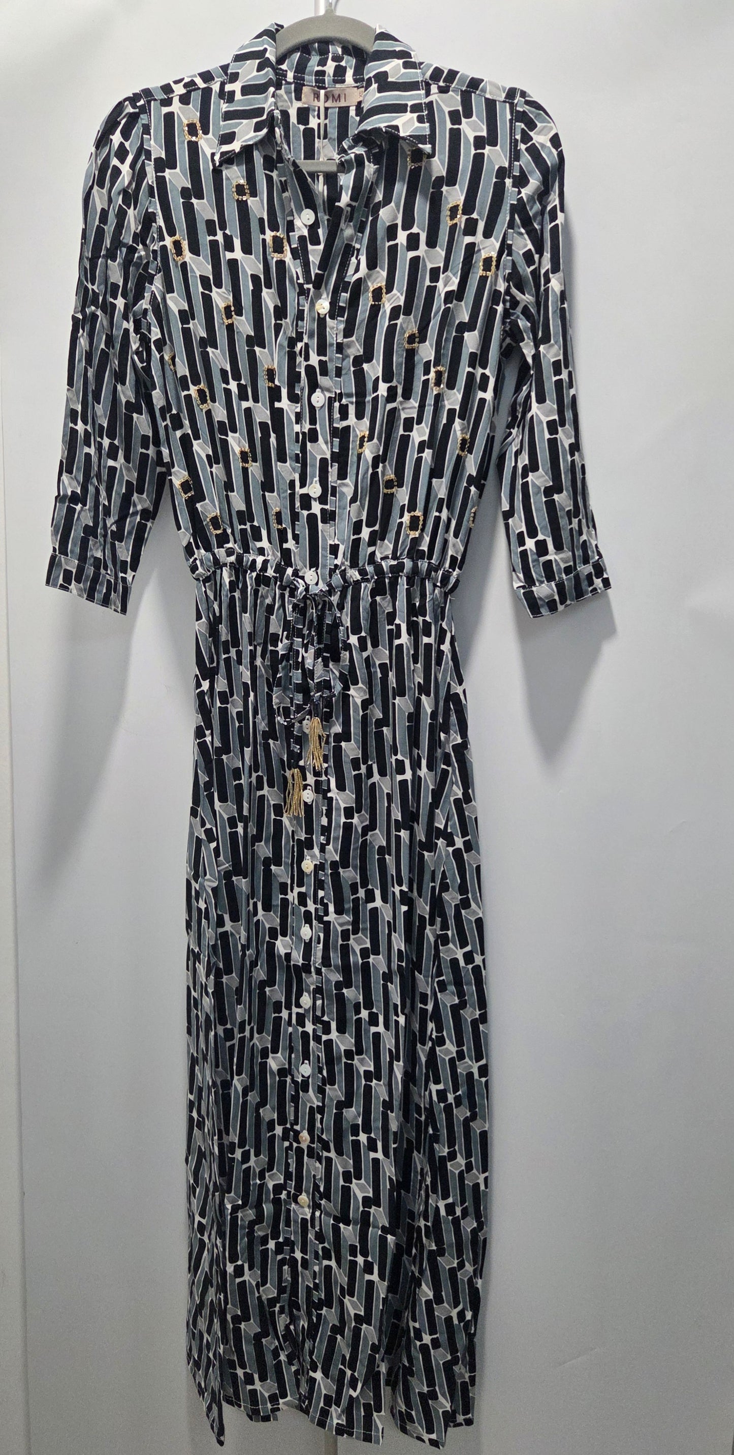Romi Disco Long Shirt Dress