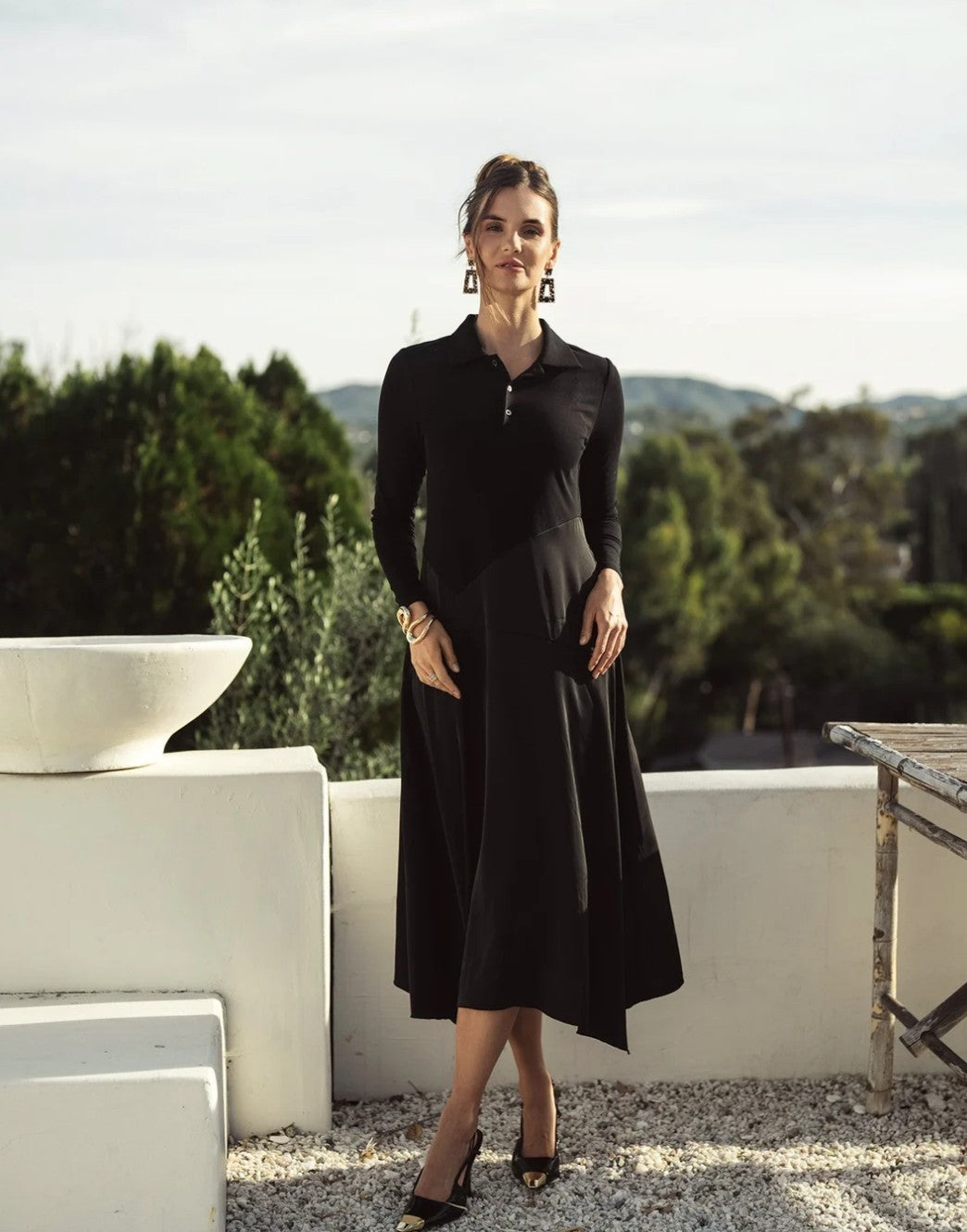Bliss Polo Combo dress black/black